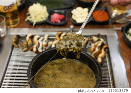 delicious authentic korean eel soup with healthy ingredients delicious authentic korean eel soup with healthy ingredients 139013879