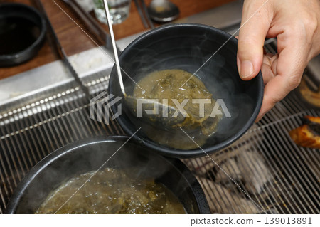 delicious authentic korean eel soup with healthy ingredients 139013891