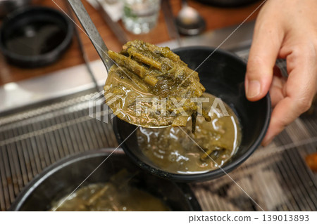 delicious authentic korean eel soup with healthy ingredients delicious authentic korean eel soup with healthy ingredients 139013893