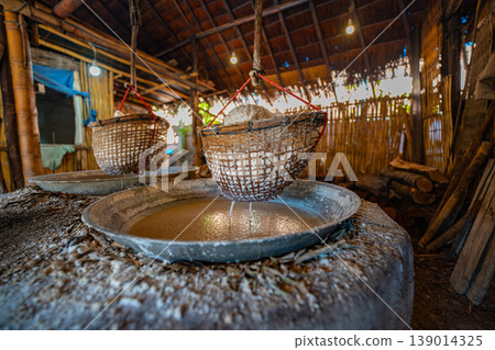 Traditional Firewood Salt Boiling in Bo Kluea, Nan Traditional Firewood Salt Boiling in Bo Kluea, Nan 139014325
