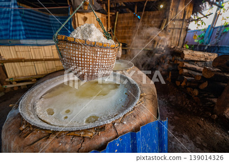 Traditional Firewood Salt Boiling in Bo Kluea, Nan Traditional Firewood Salt Boiling in Bo Kluea, Nan 139014326