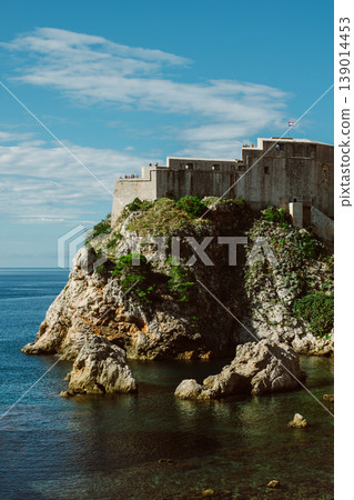 Amazing view of Dubrovnik old town and the sea. Travel destination in Croatia. 139014453