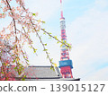 在Zojoji和東京鐵塔的櫻桃樹 139015127