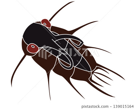 A pop art illustration of Dicranurus monstrosus (trilobite) A pop art illustration of Dicranurus monstrosus (trilobite) 139015164