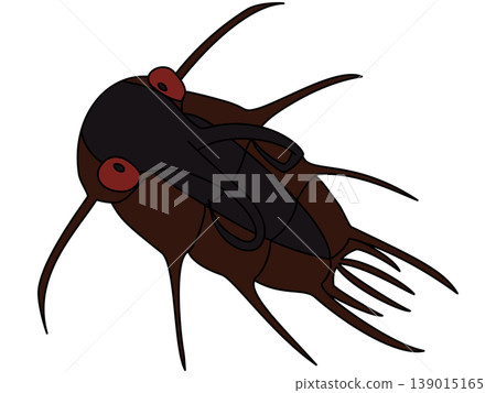 一幅描繪巨型雙翅目三葉蟲(Dicranurus monstrosus)的普普藝術風格插圖 一幅描繪巨型雙翅目三葉蟲(Dicranurus monstrosus)的普普藝術風格插圖 139015165
