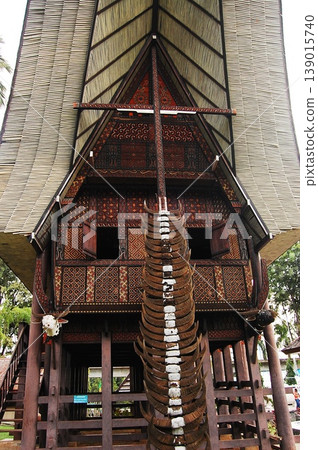 traditional ancestral house of the Toraja people in South Sulawesi, Indonesia 139015740