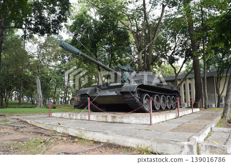 A T-54B tank on display at the Reunification Palace in Ho Chi Minh City, Vietnam. 139016786