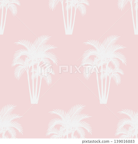 Tropical Palm Cluster Seamless Pattern 139016883