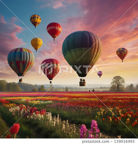 Spring Festival with Hot Air Balloons in England 139016993
