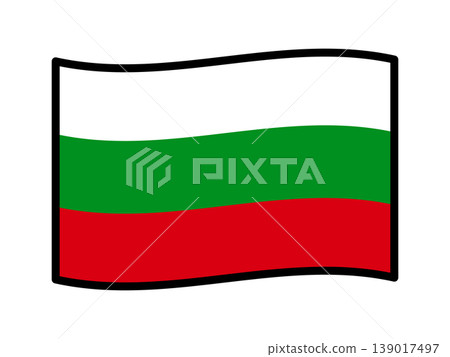Illustration material of the Bulgarian flag 3 Illustration material of the Bulgarian flag 3 139017497