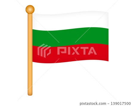 Illustration material of the Bulgarian flag 6 Illustration material of the Bulgarian flag 6 139017500
