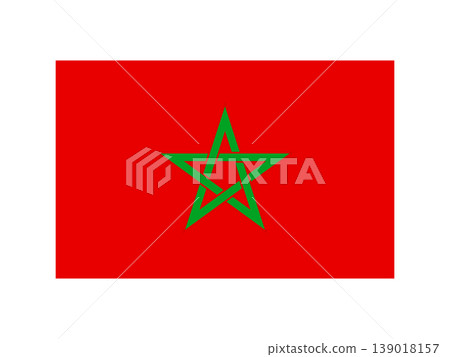 Moroccan flag illustration material 2 Moroccan flag illustration material 2 139018157