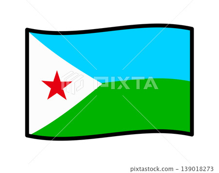 Illustration material of the flag of the Republic of Djibouti 3 139018273