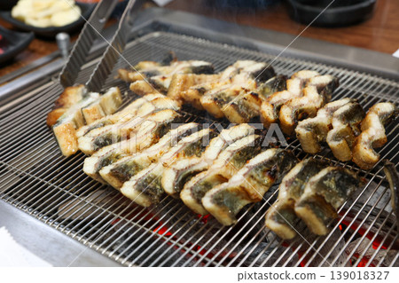 delicious authentic korean charcoal grilled eel delicious authentic korean charcoal grilled eel 139018327