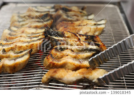 delicious authentic korean charcoal grilled eel 139018345