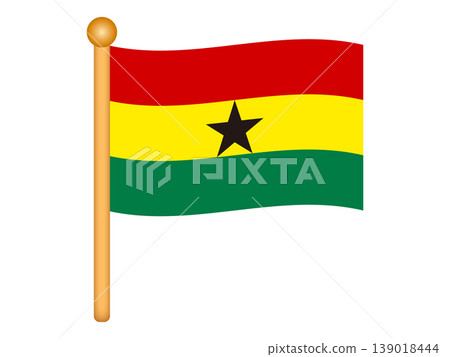 Illustration material of the Ghanaian flag 6 Illustration material of the Ghanaian flag 6 139018444