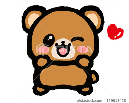 Cute bear doodle-style illustration material 4 Cute bear doodle-style illustration material 4 139018458