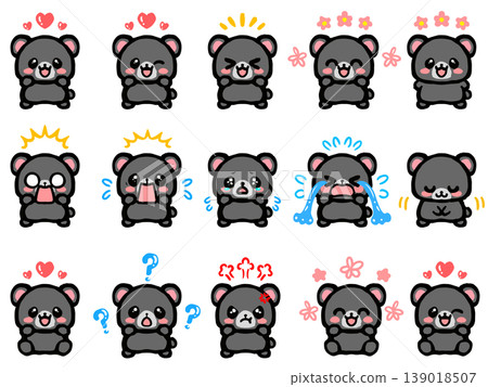 Cute Bear Illustration Set of Emotions (2) Cute Bear Illustration Set of Emotions (2) 139018507