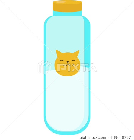 Eco flask with milk vector icon isolated on white Eco flask with milk vector icon isolated on white 139018797