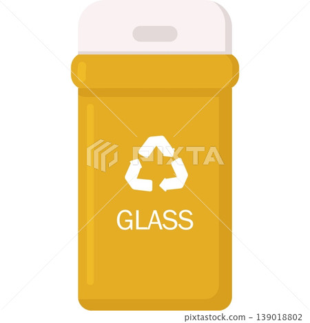 Glass waste recycle icon vector garbage can Glass waste recycle icon vector garbage can 139018802