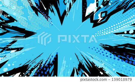 An illustration of a background with a comic book-style explosion_16:9 An illustration of a background with a comic book-style explosion_16:9 139018979