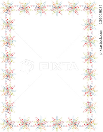 Vector colorful frame for text. Modern Art graphic template. Geometric empty frame with space 139019085