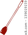 leather whip Stack with a cracker, adult toys for bdsm sex games, simple red icon for sex shop in minimalist sketch style 139019159