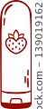 lubricant bottle, intimate cosmetics for sex games, simple red icon for sex shop in minimalist sketch style 139019162