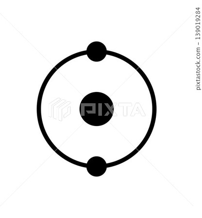 Two ion or electron logo illustration. Total 2 ion count. Two ion or electron logo illustration. Total 2 ion count. 139019284