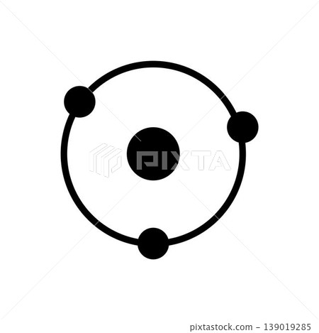 Three ion or electron logo illustration. Total 3 ion count. Three ion or electron logo illustration. Total 3 ion count. 139019285