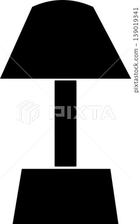 Lamp icon vector illustration. Black and white. Lamp icon vector illustration. Black and white. 139019341
