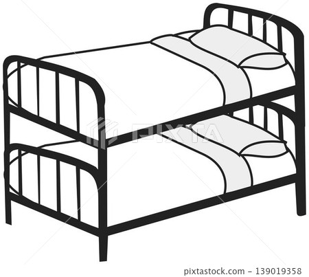 Restful Imagery - Iconic Bed Representation Restful Imagery - Iconic Bed Representation 139019358