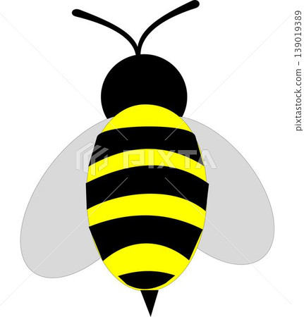 Buzzing Bliss Bash Bee Illustration - Vector Symphony of Positive Energy 139019389