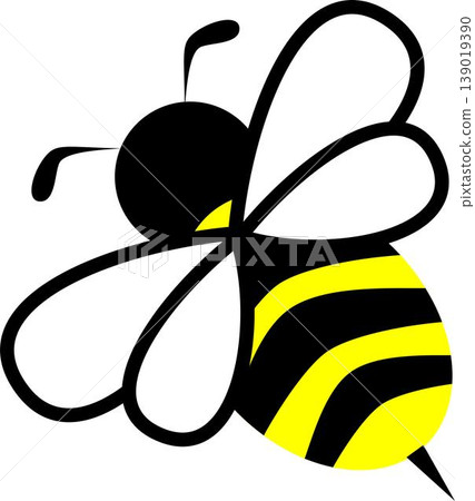 Bee Illustration Petal Party - Playful Floral Pollination Unleashed Bee Illustration Petal Party - Playful Floral Pollination Unleashed 139019390