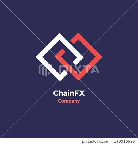 Chainfx - Double Chain Abstract Logo. Chainfx - Double Chain Abstract Logo. 139019680