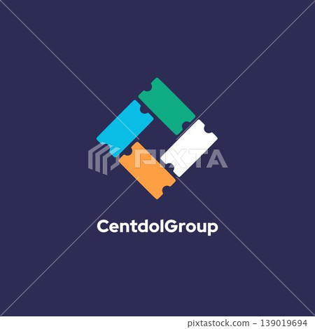 Centdolgroup - Puzzle and Ticket Corporate Logo. Centdolgroup - Puzzle and Ticket Corporate Logo. 139019694