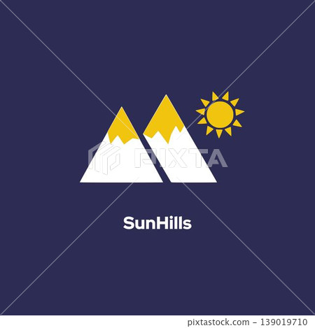 Sunhills - Sun and Mountains Logo. Sunhills - Sun and Mountains Logo. 139019710