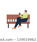 Walk in the park, vector flat style design illustration 139019962