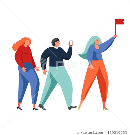 Tourist travel characters, vector flat isolated illustration 139019963