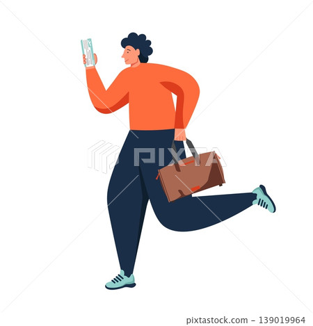 Tourist travel character, vector flat isolated illustration 139019964