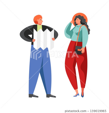 Tourist travel characters, vector flat isolated illustration 139019965