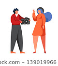Tourist travel characters, vector flat isolated illustration 139019966