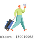 Tourist travel character, vector flat isolated illustration 139019968