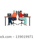 Business team characters, vector flat isolated illustration 139019971