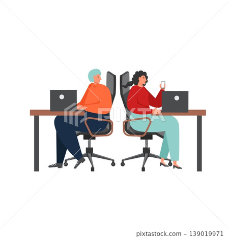 Business team characters, vector flat isolated illustration Business team characters, vector flat isolated illustration 139019971