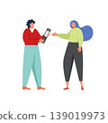 Business team characters, vector flat isolated illustration 139019973