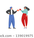 Business team characters, vector flat isolated illustration 139019975