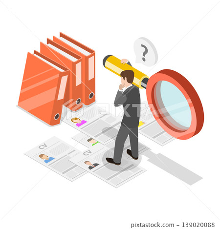 3D Isometric Flat Vector Illustration of Job Interview, Recruitment Agency, HR as Human Resources. Item 3 3D Isometric Flat Vector Illustration of Job Interview, Recruitment Agency, HR as Human Resources. Item 3 139020088