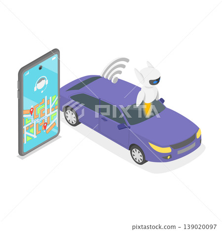 3D Isometric Flat Vector Illustration of Artificial Intelligence Tech, Set Of Vector Illustrations Depicting Abstract Concepts Of Autonomous Vehicle Technology. Item 3 3D Isometric Flat Vector Illustration of Artificial Intelligence Tech, Set Of Vector Illustrations Depicting Abstract Concepts Of Autonomous Vehicle Technology. Item 3 139020097