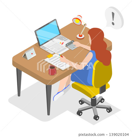 3D Isometric Flat Vector Illustration of Underwriting, Process of Evaluating Risk. Item 2 3D Isometric Flat Vector Illustration of Underwriting, Process of Evaluating Risk. Item 2 139020104